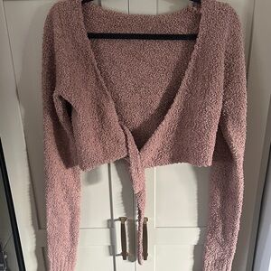 SKIMS Dusty Rose Wrap Sweater